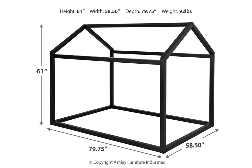 Flannibrook Black Full House Bed Frame - B082-162 - Vega Furniture