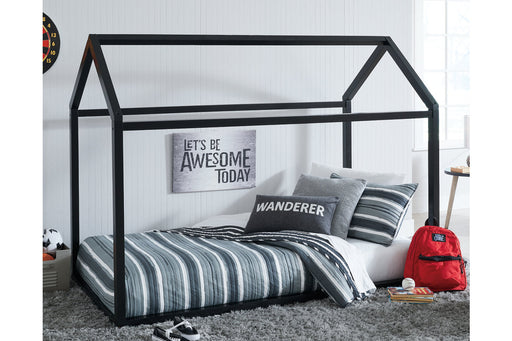 Flannibrook Black Twin House Bed Frame - B082-161 - Vega Furniture