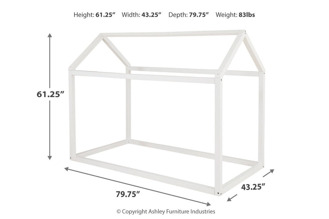 Flannibrook White Twin House Bed Frame - B082-261 - Vega Furniture