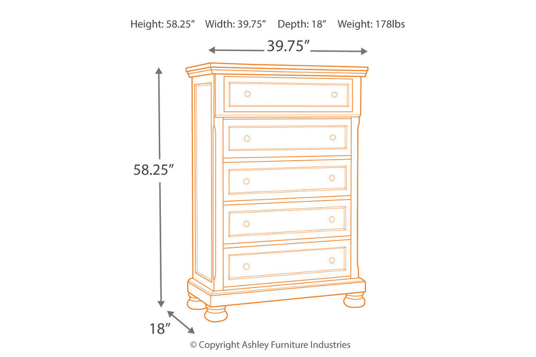 Flynnter Medium Brown Chest of Drawers - B719-46 - Vega Furniture