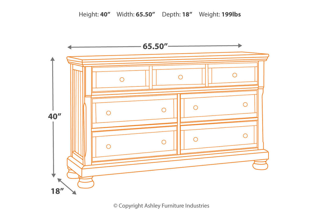 Flynnter Medium Brown Dresser - B719-31 - Vega Furniture