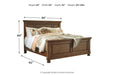 Flynnter Medium Brown King Panel Bed - SET | B719-56 | B719-58 | B719-97 - Vega Furniture