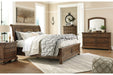 Flynnter Medium Brown King Sleigh Bed with 2 Storage Drawers - SET | B719-76 | B719-78 | B719-99 - Vega Furniture