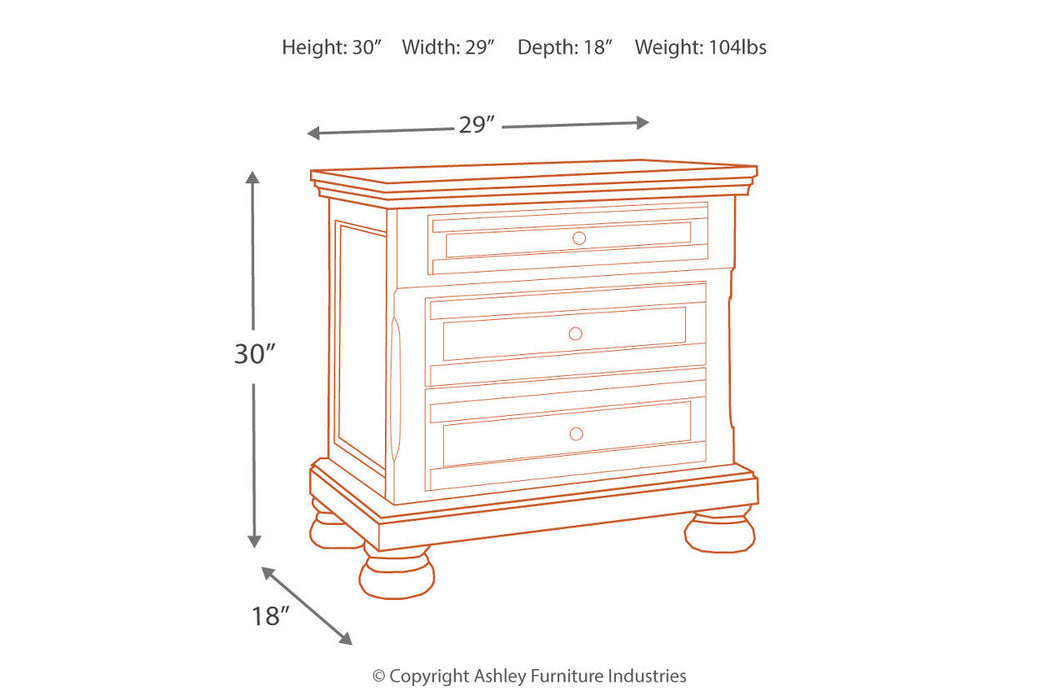 Flynnter Medium Brown Nightstand - B719-92 - Vega Furniture