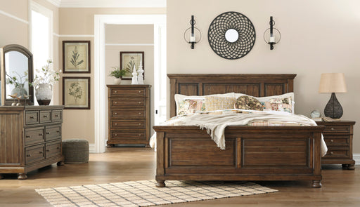 Flynnter Medium Brown Panel Bedroom Set - SET | B719-56 | B719-58 | B719-97 | B719-31 | B719-36 - Vega Furniture