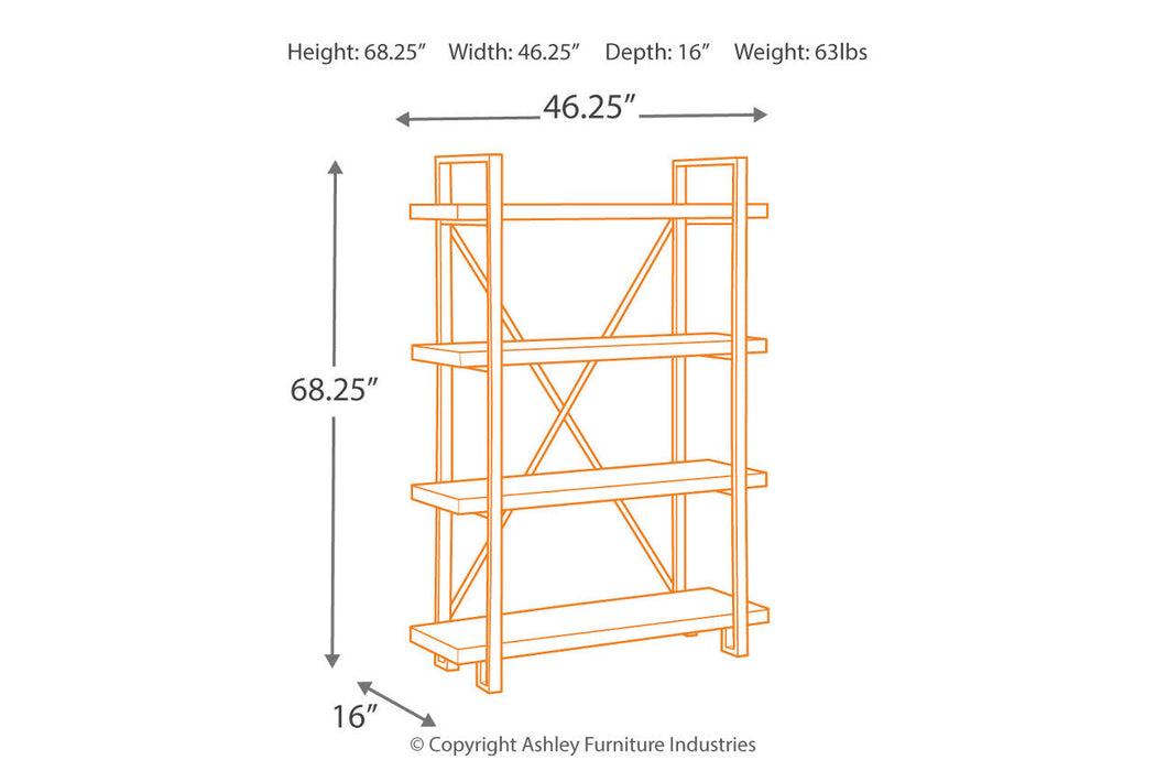 Forestmin Brown/Black Bookcase - A4000045 - Vega Furniture