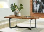 Fortmaine Brown/Black Coffee Table - T872-1 - Vega Furniture