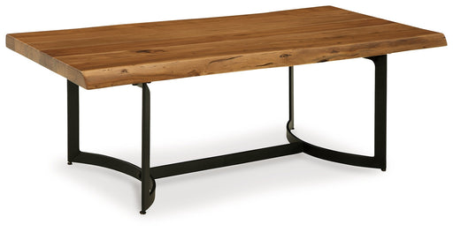 Fortmaine Brown/Black Coffee Table - T872-1 - Vega Furniture