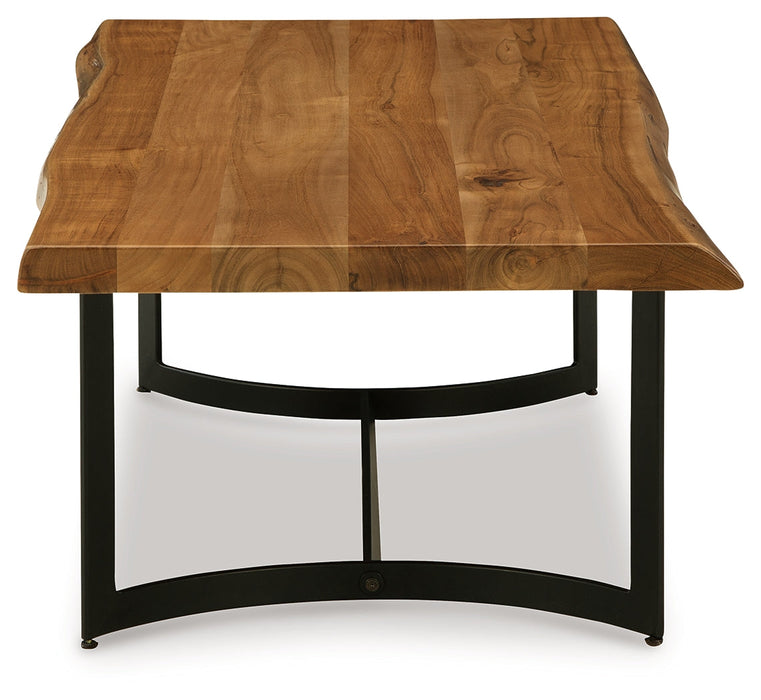 Fortmaine Brown/Black Coffee Table - T872-1 - Vega Furniture