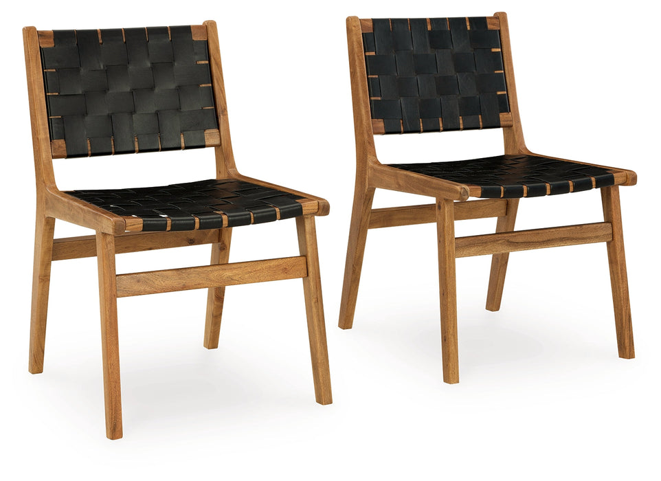 Fortmaine Brown/Black Dining Chair, Set of 2 - D872-01 - Vega Furniture