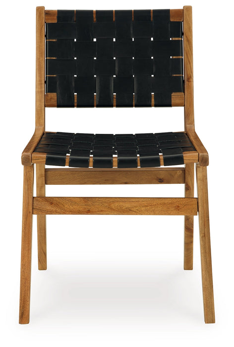 Fortmaine Brown/Black Dining Chair, Set of 2 - D872-01 - Vega Furniture