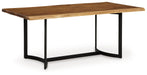 Fortmaine Brown/Black Dining Table - D872-25 - Vega Furniture