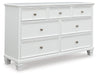 Fortman White Dresser - B680-31 - Vega Furniture