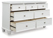 Fortman White Dresser - B680-31 - Vega Furniture