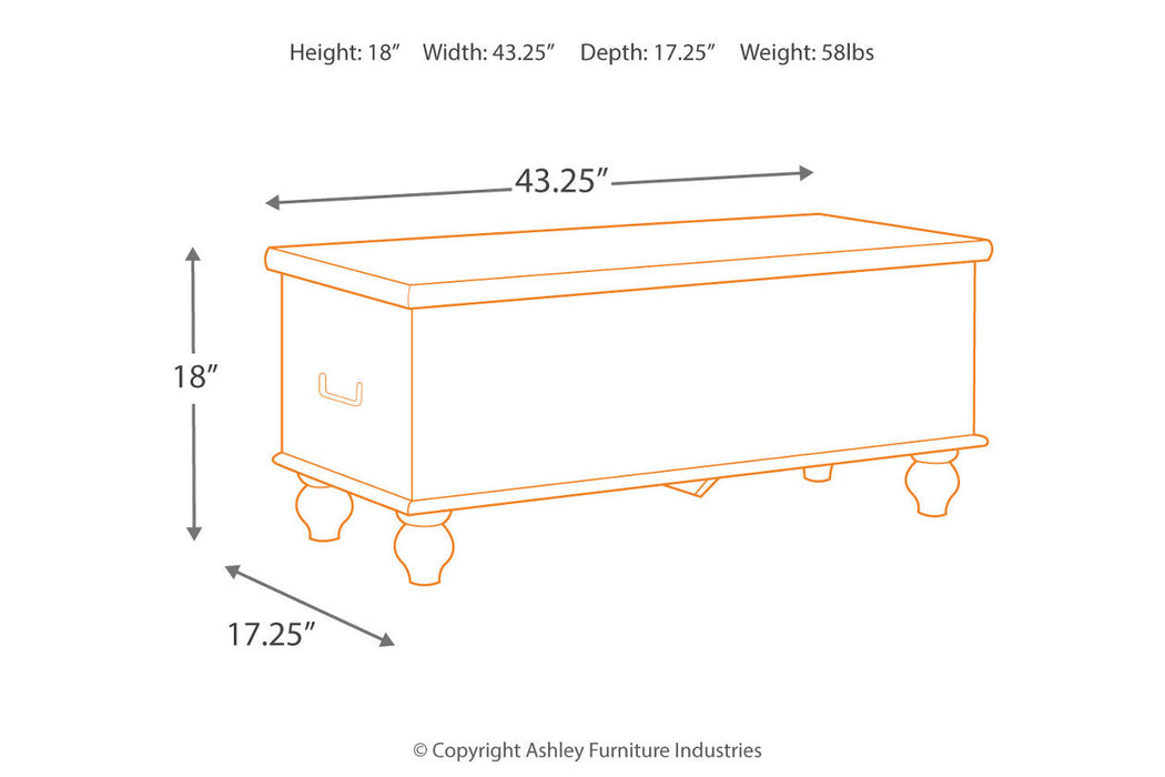 Fossil Ridge Beige Storage Bench - A4000039 - Vega Furniture