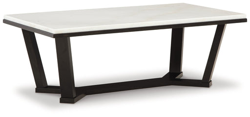 Fostead White/Espresso Coffee Table - T770-1 - Vega Furniture