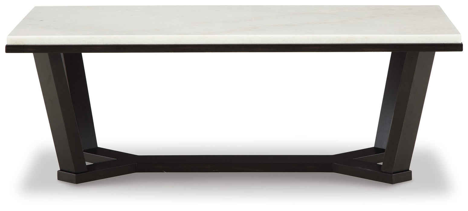 Fostead White/Espresso Coffee Table - T770-1 - Vega Furniture