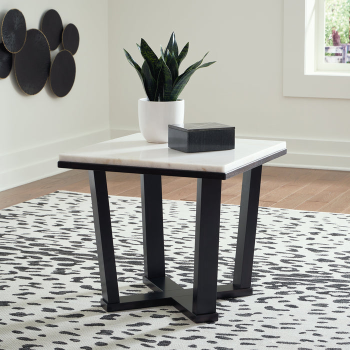 Fostead White/Espresso End Table - T770-2 - Vega Furniture