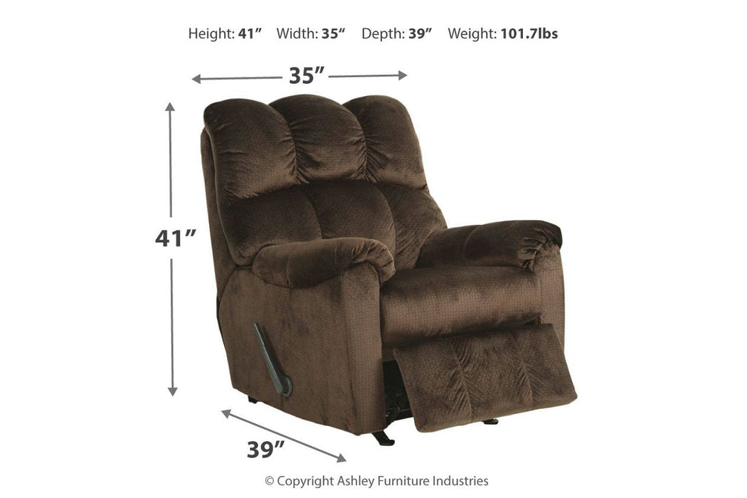 Foxfield Chocolate Recliner - 1040225 - Vega Furniture