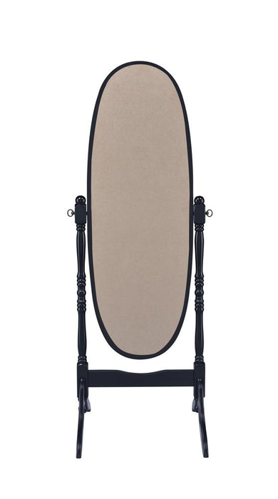 Foyet Black Oval Cheval Mirror - 950803 - Vega Furniture