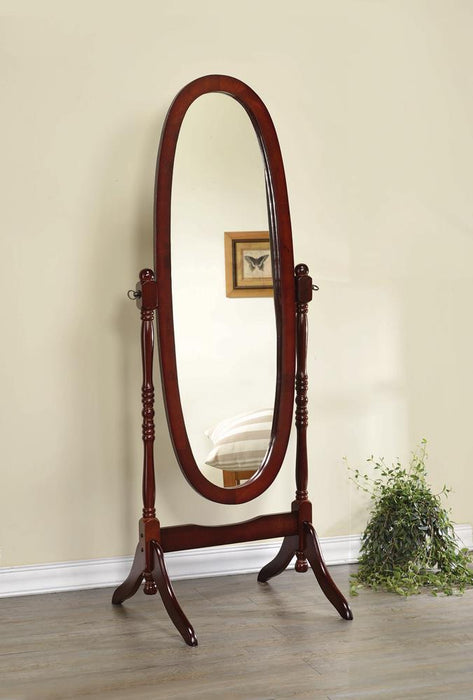 Foyet Merlot Oval Cheval Mirror - 3101 - Vega Furniture
