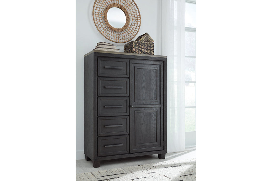 Foyland Black/Brown Door Chest - B989-48 - Vega Furniture