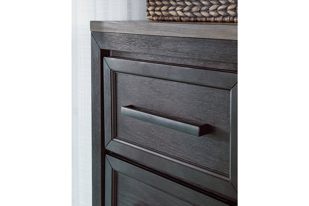 Foyland Black/Brown Door Chest - B989-48 - Vega Furniture