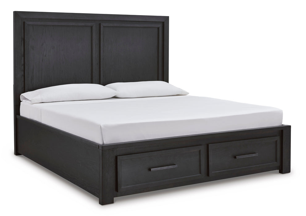 Foyland Black/Brown Footboard Storage Platform Bedroom Set - SET | B989-56S | B989-58 | B989-97 | B989-31 | B989-36 | B989-92 | B989-48 - Vega Furniture