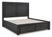 Foyland Black/Brown Footboard Storage Platform Bedroom Set - SET | B989-56S | B989-58 | B989-97 | B989-31 | B989-36 | B989-92 | B989-48 - Vega Furniture