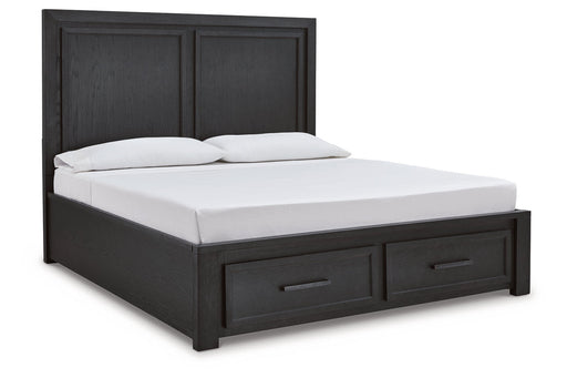 Foyland Black/Brown Queen Panel Storage Bed - SET | B989-54S | B989-57 | B989-96 - Vega Furniture