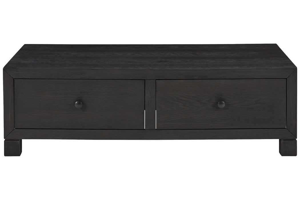 Foyland Black Coffee Table - T989-20 - Vega Furniture