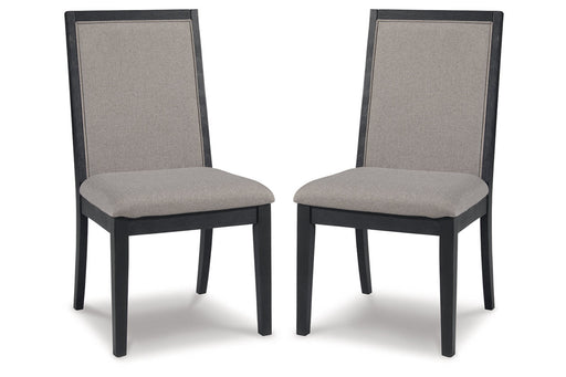 Foyland Light Gray/Black Dining Chair, Set of 2 - D989-01 - Vega Furniture