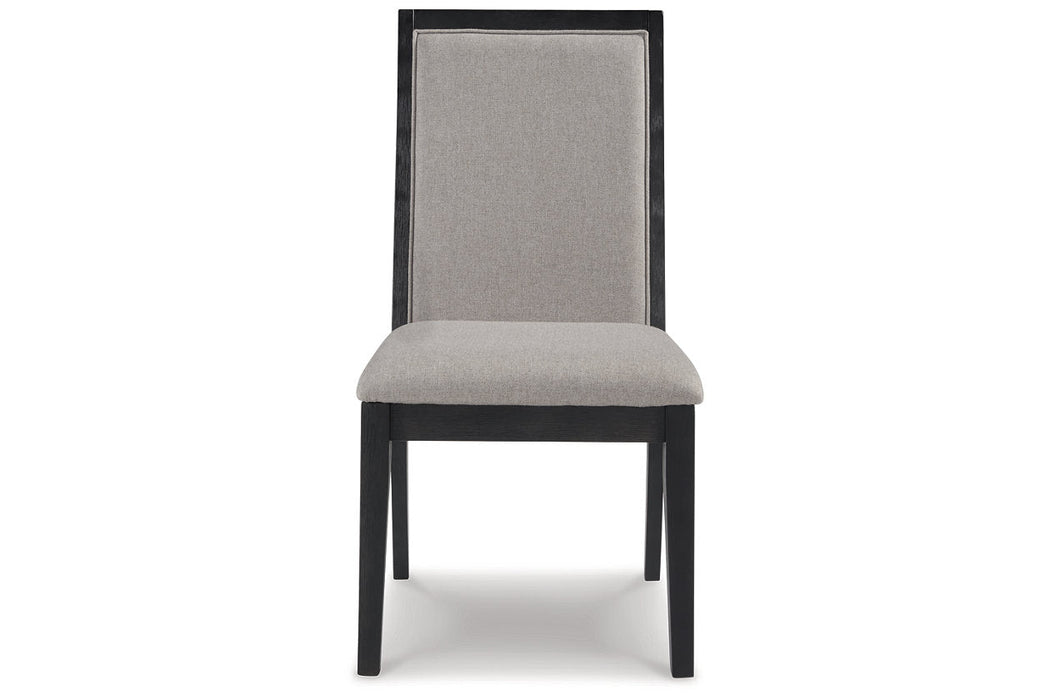 Foyland Light Gray/Black Dining Chair, Set of 2 - D989-01 - Vega Furniture