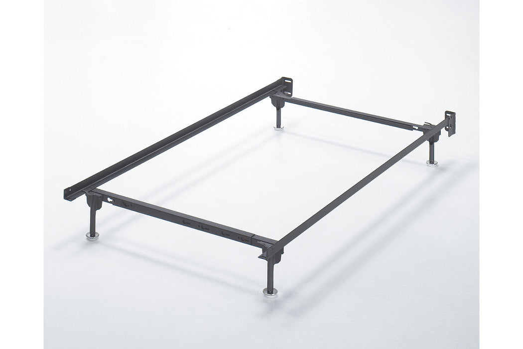Frames and Rails Metallic Twin/Full Bolt on Bed Frame - B100-21 - Vega Furniture