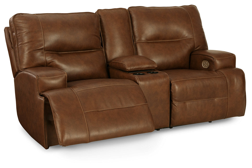 Francesca Auburn Power Reclining Loveseat with Console - U2570518 - Vega Furniture