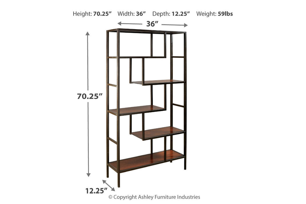 Frankwell Brown/Black Bookcase - A4000021 - Vega Furniture