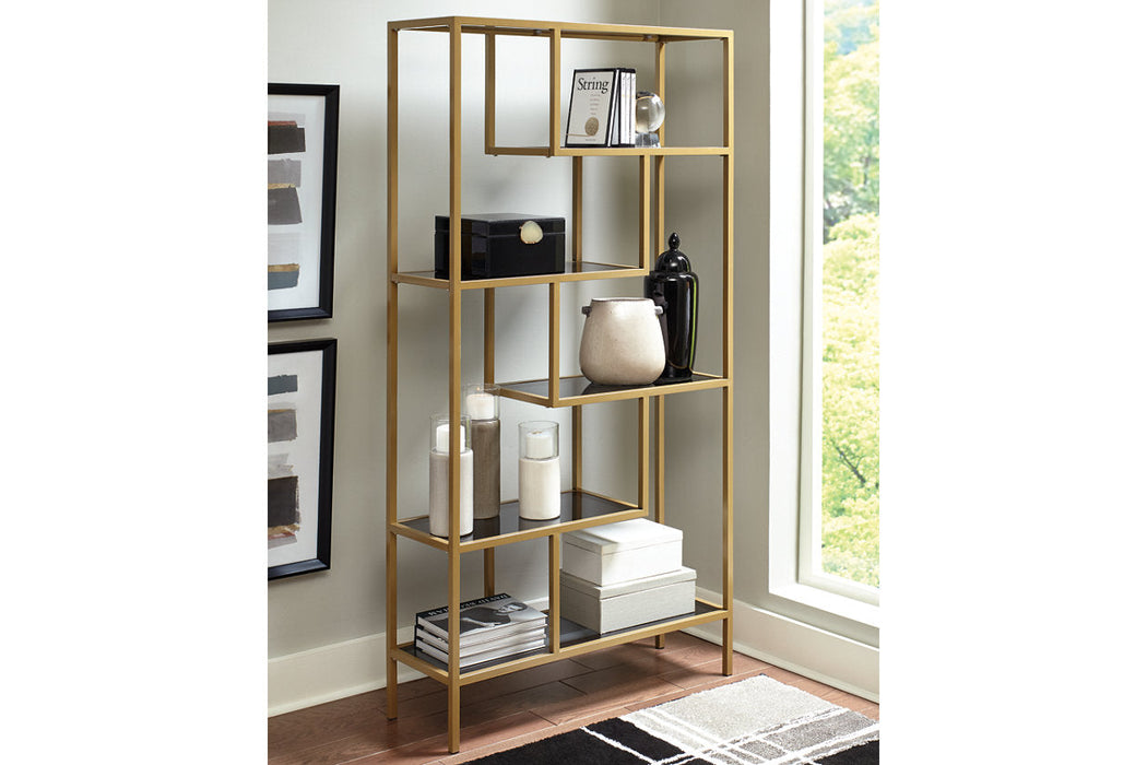 Frankwell Gold Finish Bookcase - A4000286 - Vega Furniture