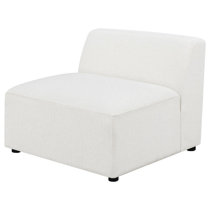 Freddie Pearl Upholstered Tight Back Armless Chair - 551641 - Vega Furniture