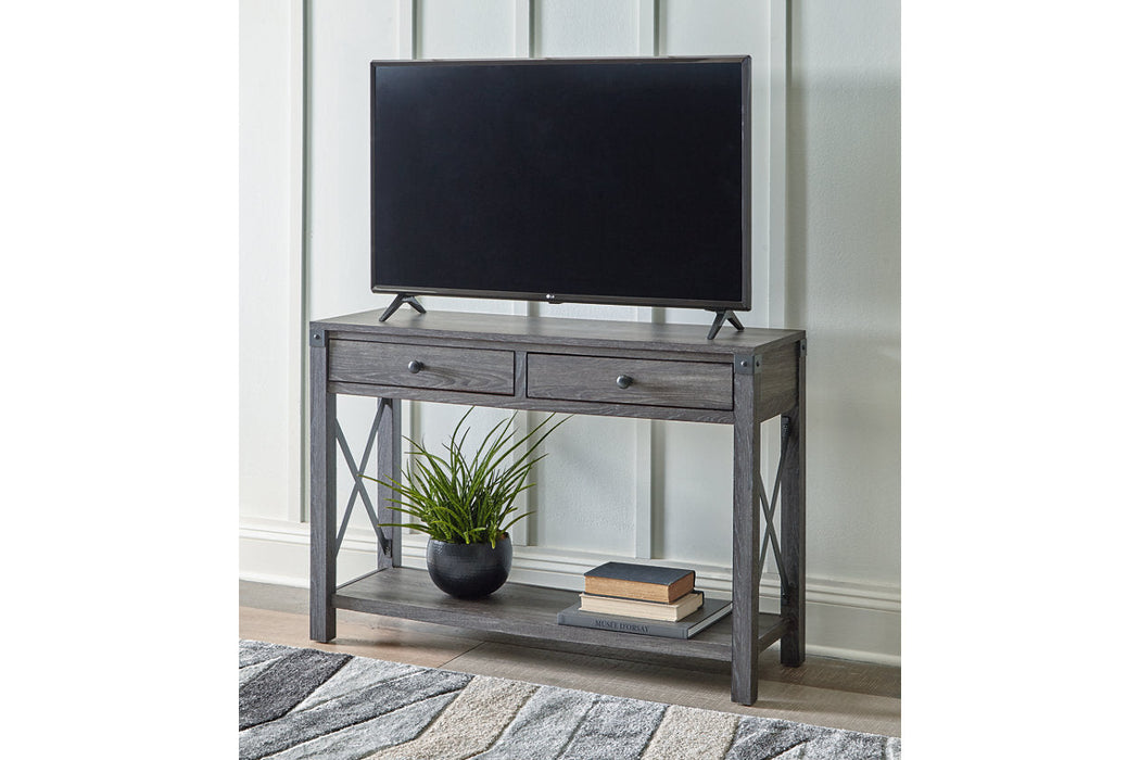 Freedan Grayish Brown Sofa/Console Table - T175-4 - Vega Furniture