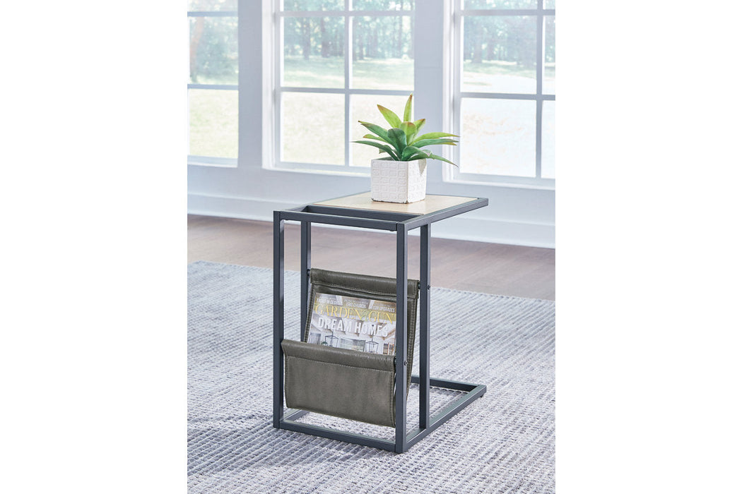 Freslowe Light Brown/Black Chairside End Table - T931-107 - Vega Furniture