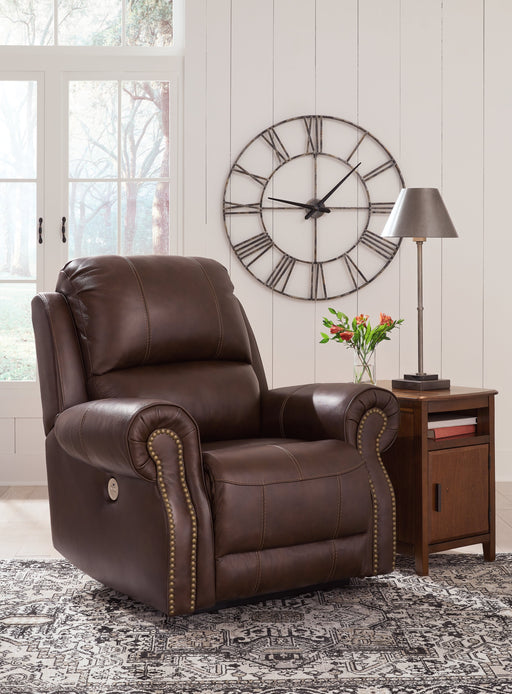 Freyeburg Walnut Power Recliner - U9021406 - Vega Furniture