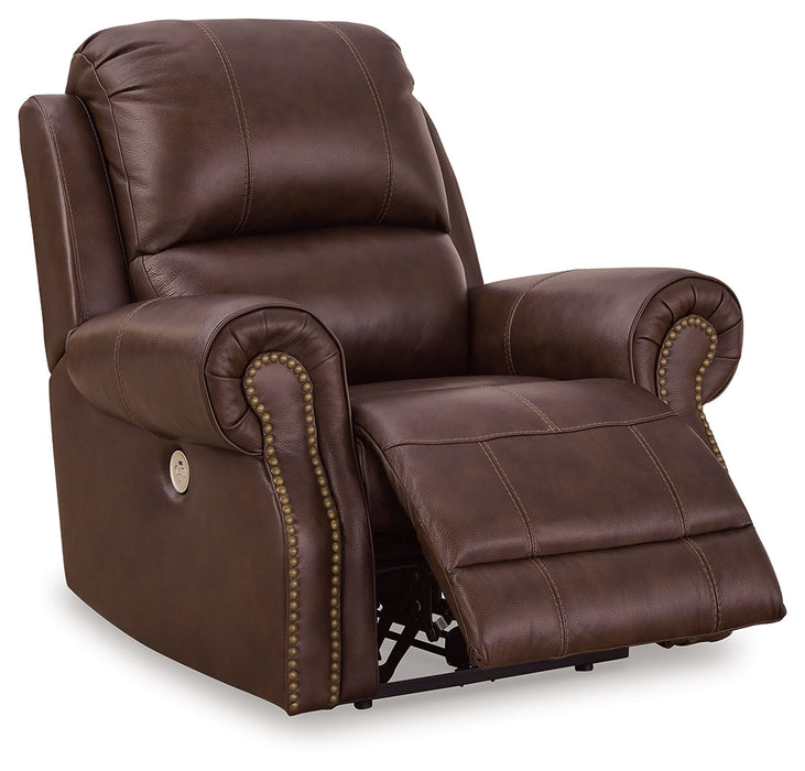 Freyeburg Walnut Power Recliner - U9021406 - Vega Furniture