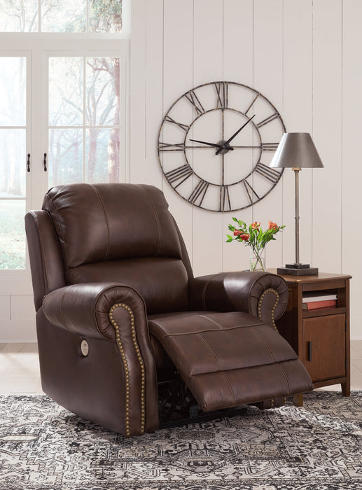 Freyeburg Walnut Power Recliner - U9021406 - Vega Furniture