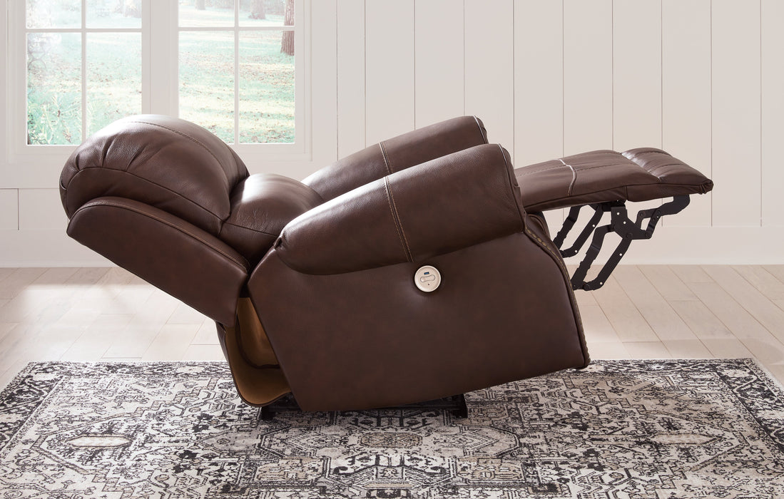 Freyeburg Walnut Power Recliner - U9021406 - Vega Furniture