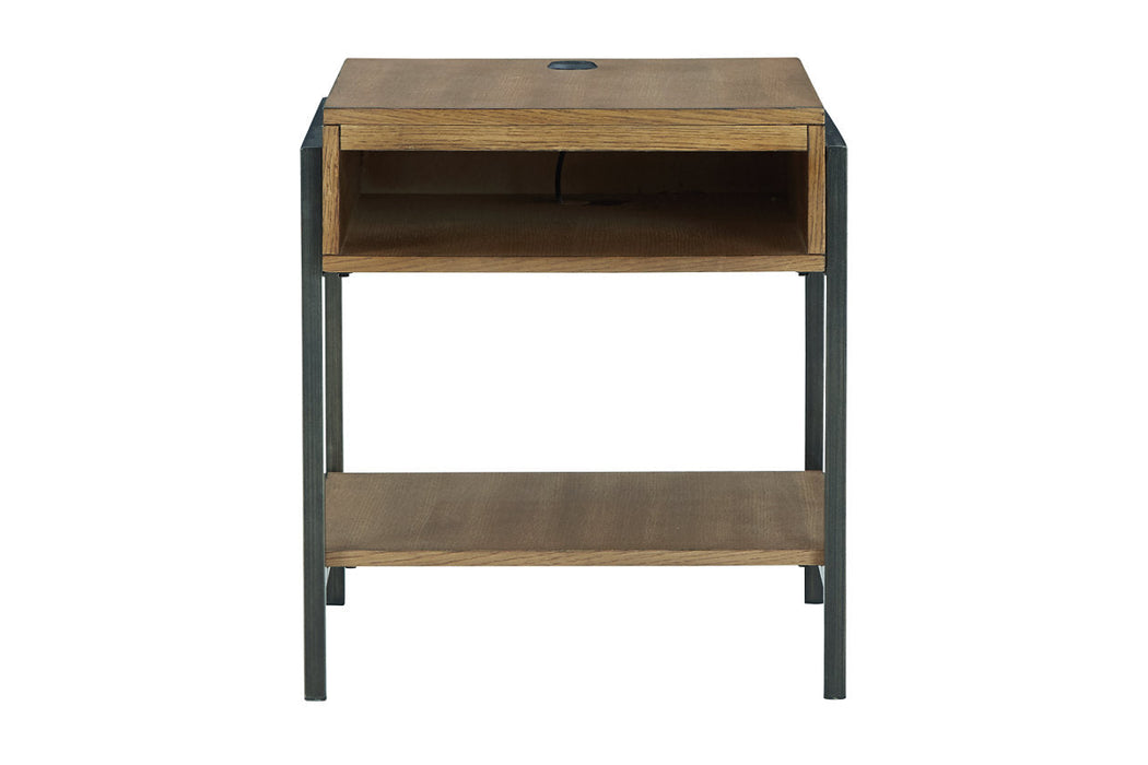 Fridley Brown/Black End Table - T964-3 - Vega Furniture