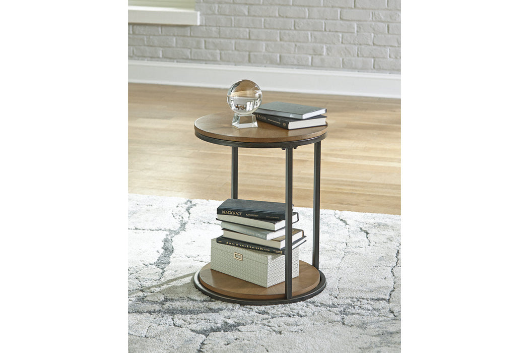 Fridley Brown/Black End Table - T964-6 - Vega Furniture