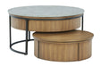 Fridley Gray/Brown/Black Nesting Coffee Table, Set of 2 - T964-8 - Vega Furniture