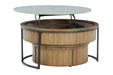 Fridley Gray/Brown/Black Nesting Coffee Table, Set of 2 - T964-8 - Vega Furniture