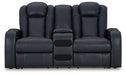 Fyne-Dyme Sapphire Power Reclining Loveseat with Console - 3660318 - Vega Furniture