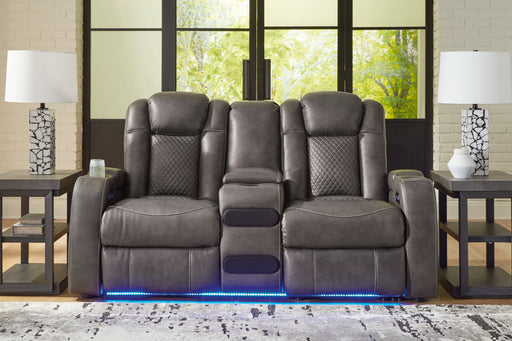 Fyne-Dyme Shadow Power Reclining Loveseat with Console - 3660218 - Vega Furniture